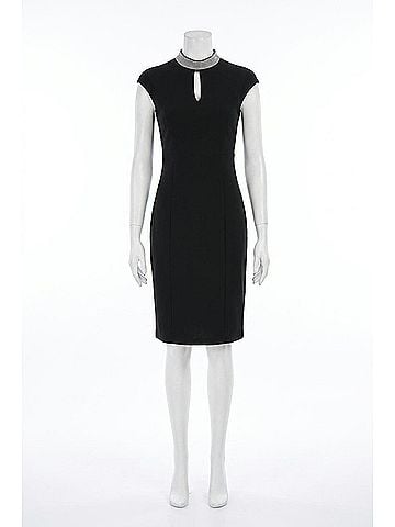 Joseph Ribkoff Embellished Choker Collar Sheath Dress in Black (view 1)