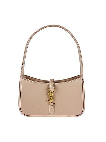 Saint Laurent Saint Laurent handbag Le 5 A 7, leather, pink beige, gold, women's, 710318 z11045 (view 1)