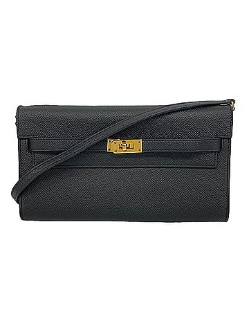 Hermès Hermes Kelly Wallet To Go, Veau Epsom Leather, Black, Z Stamp, Women's, P3556609 (view 1)