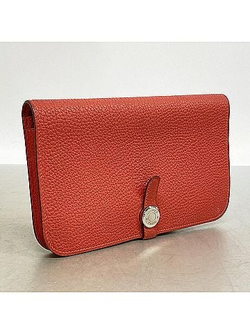 Hermès Hermes Dogon GM Long Wallet, Togo Leather, Rouge Pivoine, ?R Stamp, Men's/Women's, P3544457 (view 2)