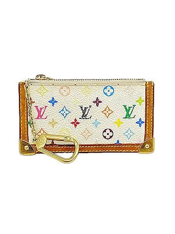 Louis Vuitton Louis Vuitton Monogram Multicolor Pochette Clé Wallet/Coin Case M92655 Blanc Women's P3580647 (view 1)