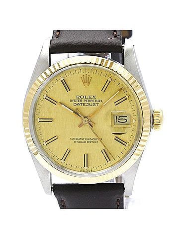 Rolex ROLEX Datejust 16013 18K Gold Steel Automatic Mens Watch Polished (view 1)