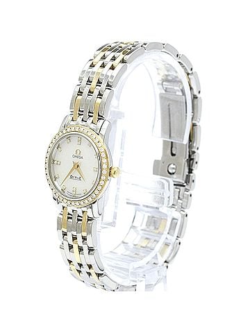 Omega OMEGA De Ville Prestige Diamond MOP Dial 18K Gold Steel Watch 4375.75 Polished (view 2)