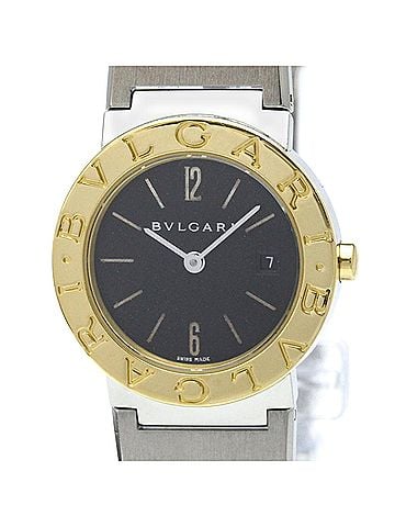 Bvlgari BVLGARI BVLGARI-BVLGARI 18K Gold Steel Ladies Watch BB26SG Polished (view 1)