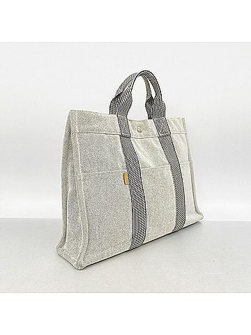 Hermès Hermes New Fourre-Tout MM Canvas Tote Bag, Gray, Men's/Women's, P3558166 (view 2)