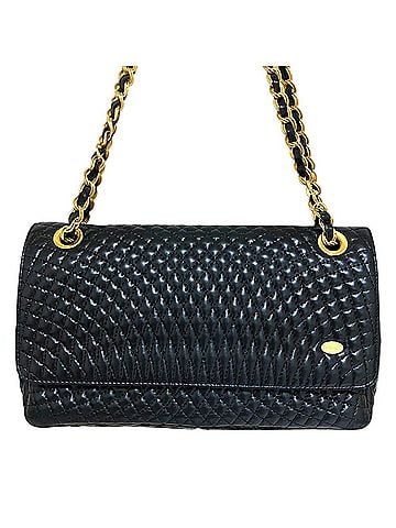 Bally BALLY Leather Quilted Flap Chain Shoulder Bag, Black, Women's (view 1)