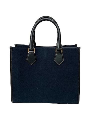 Dolce & Gabbana Dolce &amp; Gabbana DOLCE&amp;GABBANA DG Leather Piping Canvas Tote Bag Black Women's (view 2)