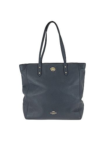 Coach COACH F12184 Navy Leather Tote Bag/Shoulder Bag for Women (view 1)
