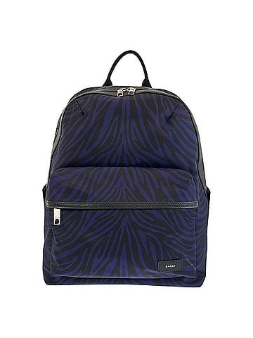 Bally BALLY Zebra Print Navy Black Nylon Backpack for Men (view 1)