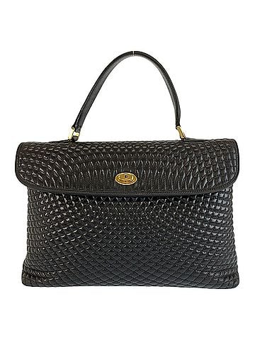 Bally BALLY Vintage Quilted Black Leather Handbag with Gold Hardware for Women (view 1)