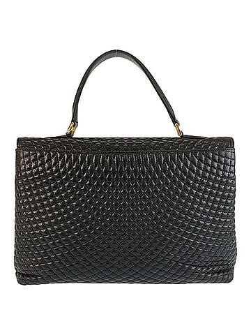 Bally BALLY Vintage Quilted Black Leather Handbag with Gold Hardware for Women (view 2)