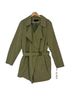 metaphor 41% Polyester 59% Burlap 15% Nylon 100% Polyester Green Trenchcoat Size XL - photo 1