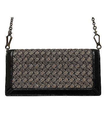Bottega Veneta BOTTEGA VENETA Intrecciato Wallet Chain Shoulder Bag Gold Color Black Women's (view 2)