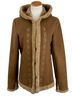Esprit Vintage 90s Brown Faux Suede Sherpa Lined Embroidered Hooded Coat Y2K Grunge Boho Penny Lane Afghan Faux Fur Jacket - photo 1