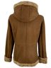 Esprit Vintage 90s Brown Faux Suede Sherpa Lined Embroidered Hooded Coat Y2K Grunge Boho Penny Lane Afghan Faux Fur Jacket - photo 8