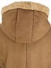 Esprit Vintage 90s Brown Faux Suede Sherpa Lined Embroidered Hooded Coat Y2K Grunge Boho Penny Lane Afghan Faux Fur Jacket - photo 9