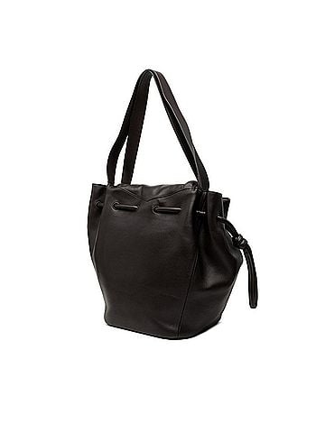 Bottega Veneta Bottega Veneta Beak Tote Bag Shoulder Drawstring Dark Brown Leather Women's BOTTEGAVENETA (view 2)