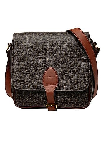 Saint Laurent Saint Laurent Le Monogram Medium Satchel Crossbody Shoulder Bag 668582 Brown Leather Women's SAINT LAURENT (view 1)