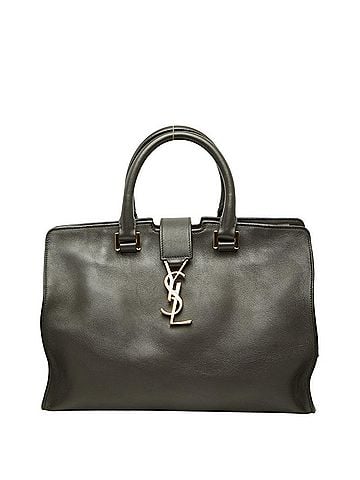 Saint Laurent Saint Laurent Cassandra Baby Cabas Small YSL Logo Handbag Shoulder Bag 2WAY 394461 Dark Brown Leather Women's SAINT LAURENT (view 1)