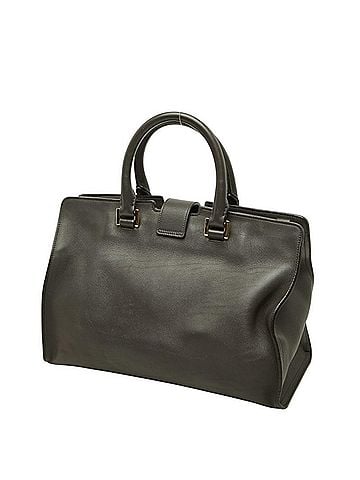Saint Laurent Saint Laurent Cassandra Baby Cabas Small YSL Logo Handbag Shoulder Bag 2WAY 394461 Dark Brown Leather Women's SAINT LAURENT (view 2)