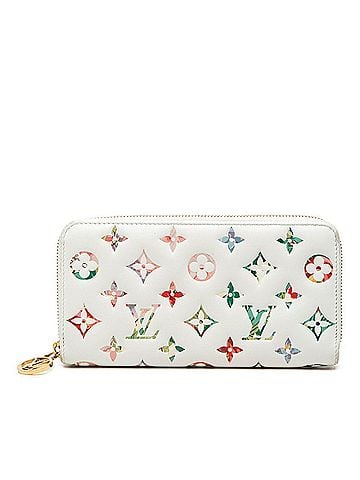 Louis Vuitton Louis Vuitton LV Garden Monogram Zippy Wallet Round Zip Long M81694 White Multicolor Lambskin Leather Women's LOUIS VUITTON (view 1)