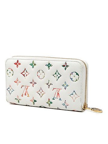 Louis Vuitton Louis Vuitton LV Garden Monogram Zippy Wallet Round Zip Long M81694 White Multicolor Lambskin Leather Women's LOUIS VUITTON (view 2)