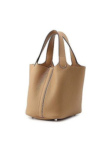 Hermès Hermes Picotin Lock PM handbag, Chai, Taurillon Clemence leather, U stamp. Lock, Picotin, women's, HERMES (view 2)
