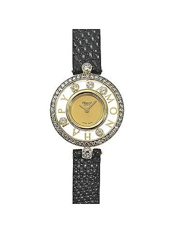 Chopard Chopard Happy Diamonds 20 3926-12 Ladies' Watch, Diamond Bezel, Lugs, 5 Diamonds, Moving 18K Yellow Gold, Quartz. (view 1)