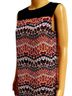 Sam Edelman Black-Yoke Chevron Mosaic Shift Dress Cocktail Dress - photo 1