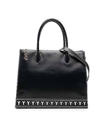 Saint Laurent Saint Laurent 2-Way Tote Bag/Shoulder Bag, Navy Leather, Women's (view 1)