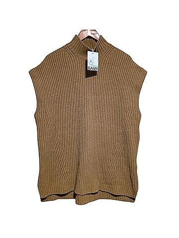 Ganni Recycled Wool Ribbed Knit Vest Sweater Vest (view 1)