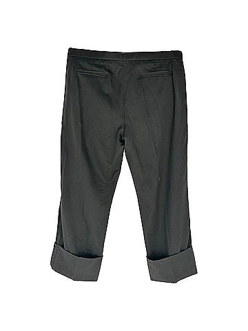 Ann Demeulemeester Ann Demeulemeester Straight-Leg Cuffed Hem Trousers in Black Wool (view 2)