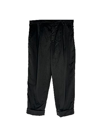Prada Prada Cuffed Hem Trousers in Black Polyamide (view 1)