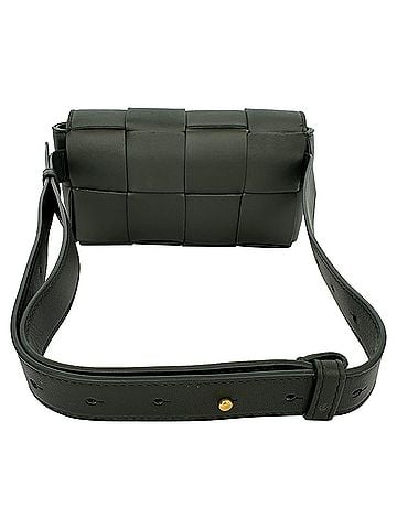 Bottega Veneta Bottega Veneta Intrecciato Cassette Bag in Green Leather (view 2)
