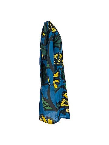 Burberry Burberry Prorsum Floral-Print Single-Breasted Trench Coat in Multicolor Silk (view 2)