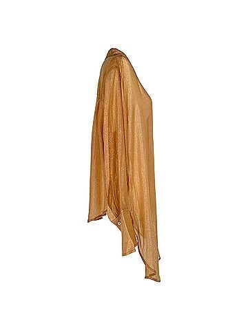 Victoria Beckham Victoria Beckham Glitter Long Sleeve Shirt in Peach Polyester (view 2)