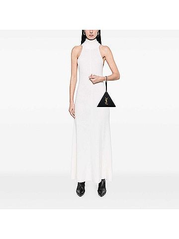 Saint Laurent Small Leather Pyramid Box Clutch (view 2)
