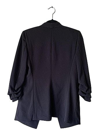 DKNY Foundation Long Sleeve Open Front Jacket with Pockets Blazer (view 2)