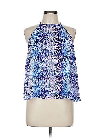 Show Me Your Mumu Halter Semi-Cropped Sheer Show Me Your Mumu Sleeveless Blouse (view 1)