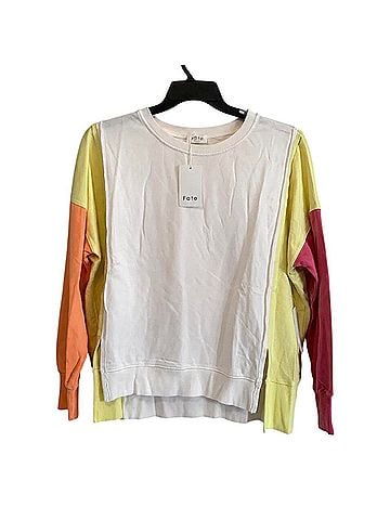 Fate Colorblock Oversized Sweatshirt Long Sleeve Blouse (view 1)