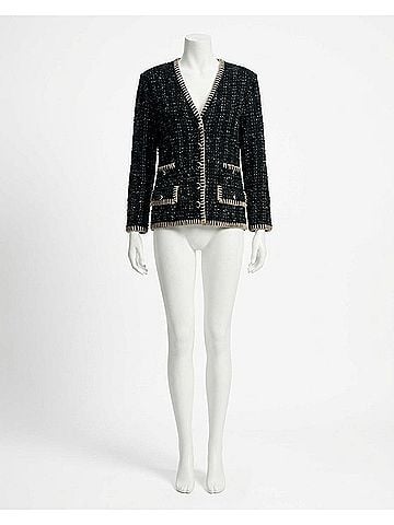 Veronica Beard Ceriani Knit Jacket in Black (view 2)