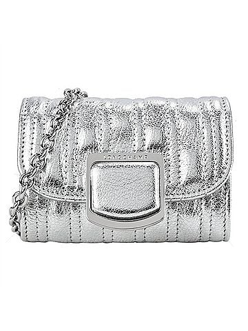 Longchamp Brio Metal Card Holder in Silver (view 1)
