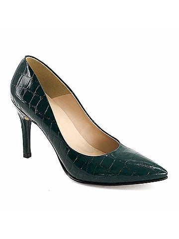 Andrea Women's Croc Pump Heel in Green (view 1)