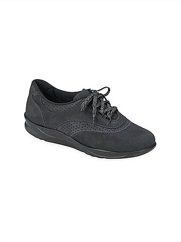 SAS Women's Walk Easy Lace Up Walking Shoes in Nero (view 2)