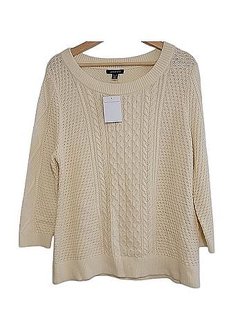 Lands' End Fisherman Pullover Sweater (view 1)