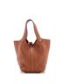 Hermès 100% Leather Brown Picotin Lock Bag Clemence PM One size - photo 4