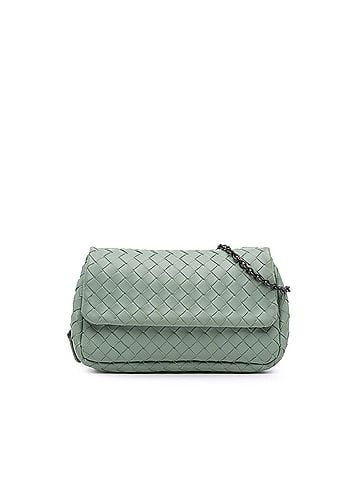 Bottega Veneta Mini Nappa Intrecciato Expandable Chain Flap Crossbody (view 1)