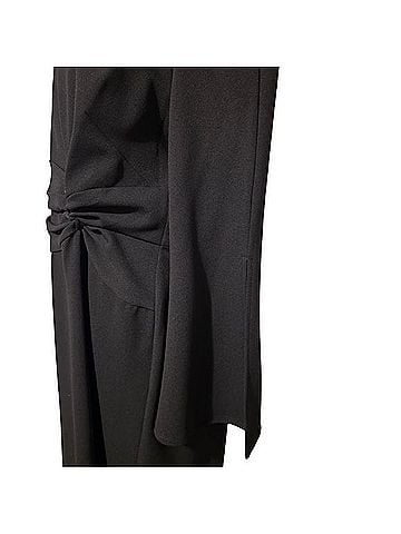 London Times Black Long-Sleeve Twist-Waist Dress Casual Dress (view 2)