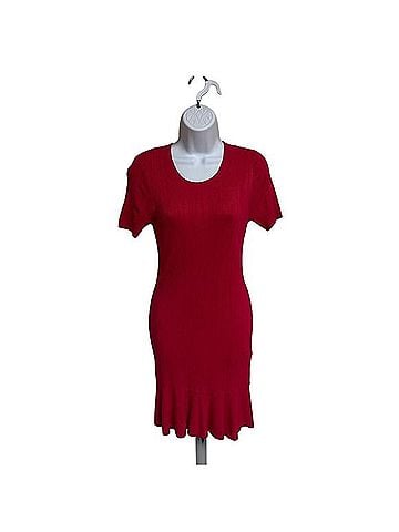 J.Crew Ribbed Knit Mini Flare Dress Casual Dress (view 2)