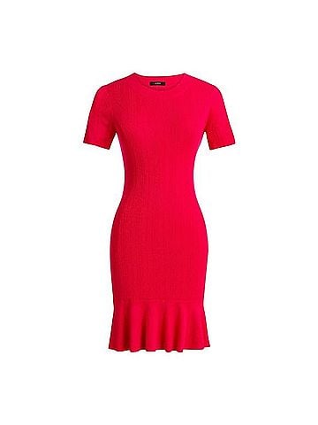 J.Crew Ribbed Knit Mini Flare Dress Casual Dress (view 1)